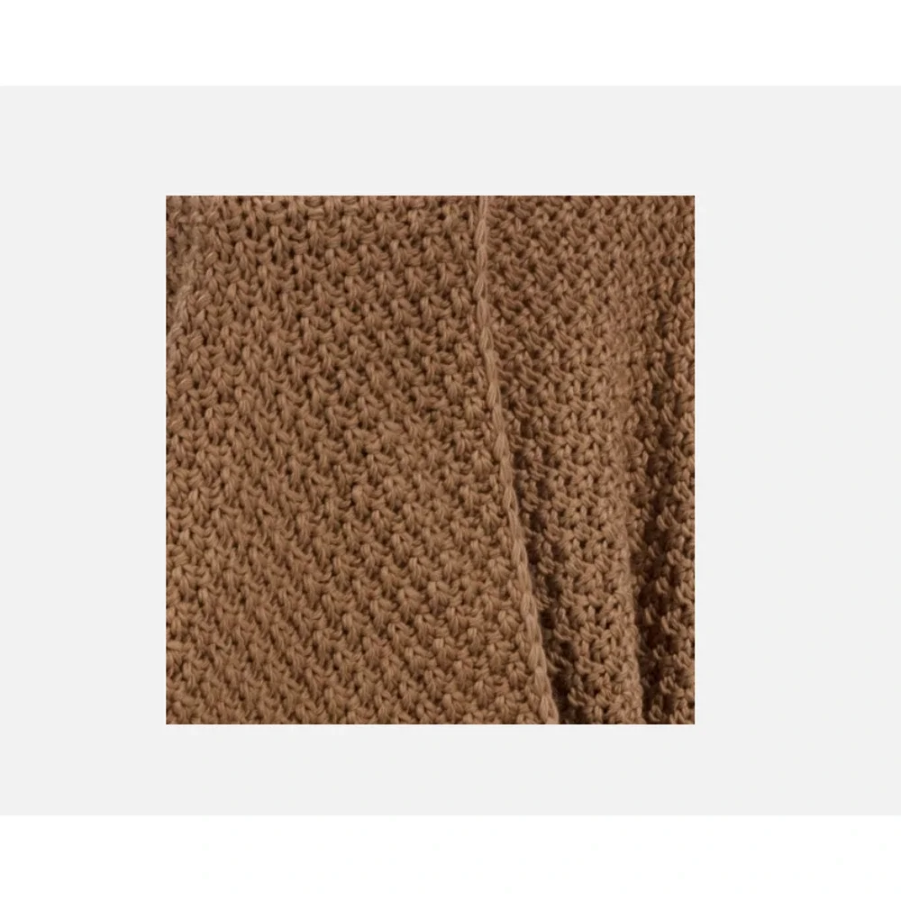Threshold Recycled Knit Decorative Sofa Throw Blanket Midweight Brown